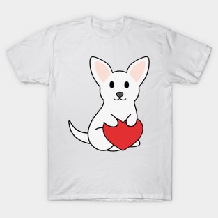 White Chihuahua Heart T-Shirt